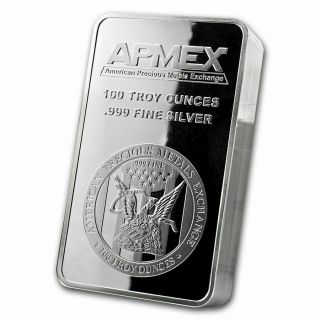 100 Oz Apmex Silver Bar Struck