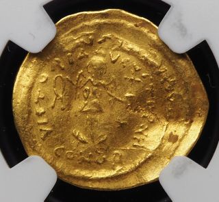 Justinian I.  527 - 565.  Gold Tremissis.  Constantinople.  NGC VF 2
