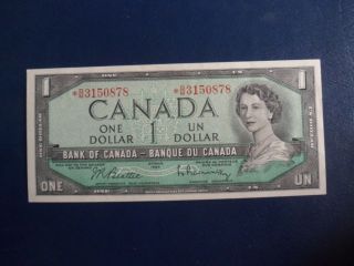 1954 Canada 1 Dollar Bank Note - Beattie/raminsky - Bm3150878 - Unc Cond.  18 - 717