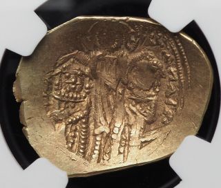 Andronicus Ii Palaeologus,  X/ Andronicus Iii 1282 - 1328.  Gold/electrum,  Ngc Ch Vf