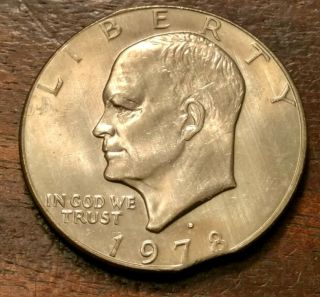 1978 D Eisenhower Dollar Clipped Planchet Error 3799