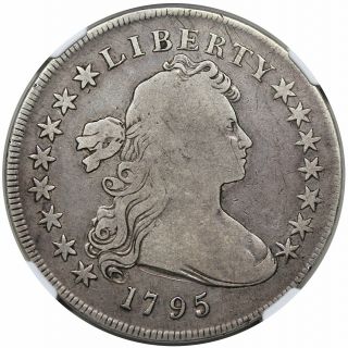 1795 Draped Bust Dollar,  Centered Bust,  B - 15,  Bb - 52,  R3,  Ngc Vg8,  Choice