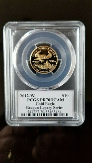 2012 Gold American Eagle Reagan Legacy PR70 Set 10