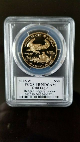 2012 Gold American Eagle Reagan Legacy PR70 Set 8