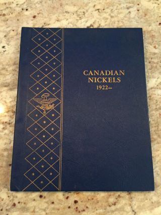 Canadian Nickel Set 1922 - Whitman Folder 48 Coins.  As Pictured