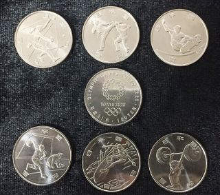 Japan Set 6 Coins 100 Yen 2nd Issue 6 Sport Tokyo Olympic 2020 2019 Unc Nr