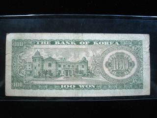 KOREA SOUTH 100 WON 1965 P38 KOREAN 80 CURRENCY BANKNOTE MONEY 3