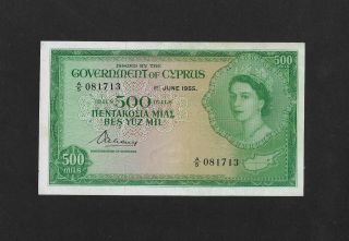 Ef,  500 Mils 1955 Cyprus England