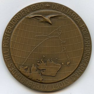 Bronze Medal By Alfredo 1930 Discovery Of The Andree’s Polar Expedition
