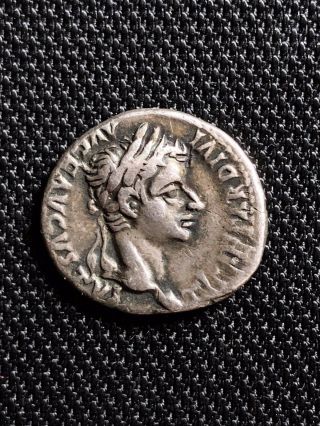 Tiberius.  Ad 14 - 37.  Ar Denarius “tribute Penny” Silver Coin Good Vf