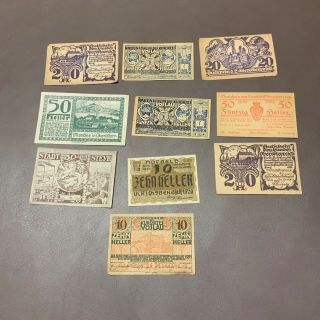 1920 Germany Obsolete Notgeld Currency Over 45 Currency Notes 3