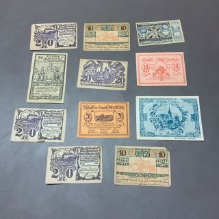 1920 Germany Obsolete Notgeld Currency Over 45 Currency Notes 4