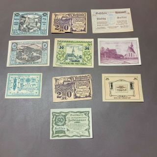 1920 Germany Obsolete Notgeld Currency Over 45 Currency Notes 5