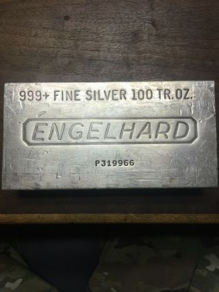 100 Oz Silver Bar - Engelhard