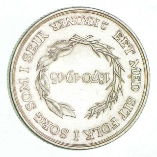 SILVER - WORLD Coin - 1945 Denmark 2 Kroner - World Silver Coin - 15 Grams 531 2