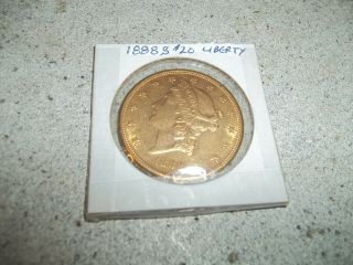 1888s Us Gold Coin $20 Liberty Head Double Eagle Coin