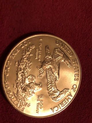 1987 - $50 1oz Gold American Eagle BU 9
