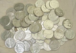 One Hundred (100) Peace Silver Dollars.  High Grades