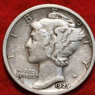1929 - D Denver Silver Mercury Dime