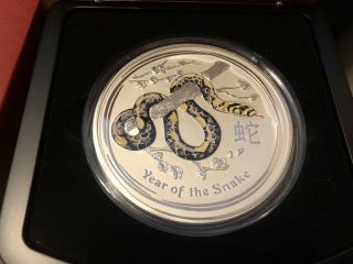 2013 Year Of The Snake Australian Lunar Series Silver Coin Gemstone Eye Kilo