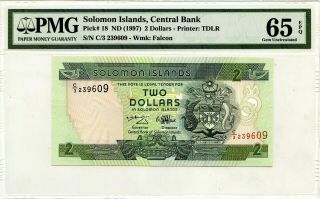 Solomon Islands $2 Dollars 1997 Central Bank Pick 18 Lucky Money Value $65