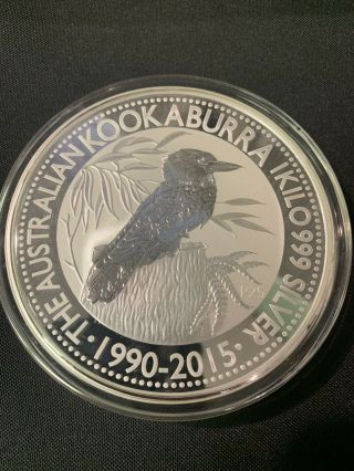 2015 Australia 1 Kilo Silver Kookaburra Anniversary Coin