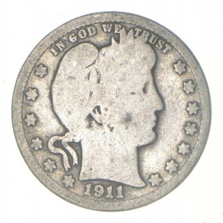 1911 - D Liberty Barber 90 Silver Us Quarter 124