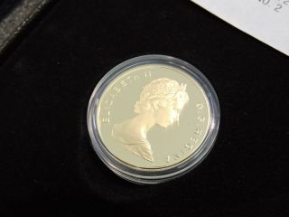 1983 Royal Canadian 22k Gold $100 Proof Coin St.  John ' s Newfoundland W/COA 3