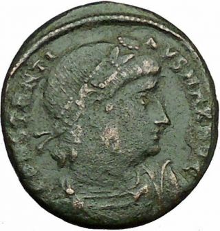 Constantine I The Great 330ad Ancient Roman Coin Legions Glory Of Army I35057