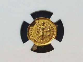 ROMAN EMPIRE HONORIUS GOLD 1 TREMISSIS COIN S 20945 NGC MS 5/5 - 3/5 2