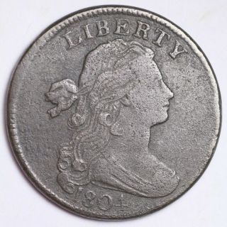 1804 Draped Bust Large Cent Choice Vf E417 Acnmt