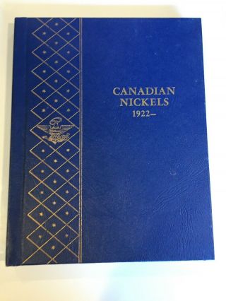 Canadian Nickel Set 1922 - Whitman Folder W/ 1925 And 1926.  45 Coin.  As Pictured