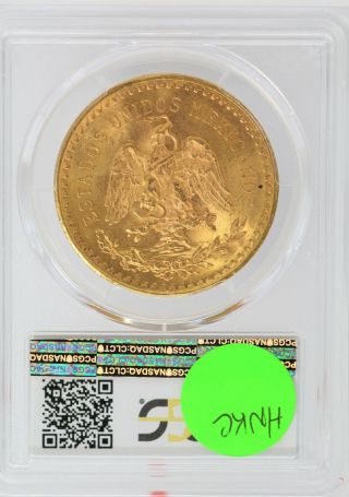 1931 Mexico 50 Pesos Gold Oro PCGS MS65 Certified Coin Mexican Moneda - JC842 2