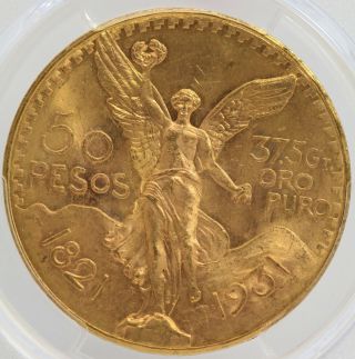 1931 Mexico 50 Pesos Gold Oro PCGS MS65 Certified Coin Mexican Moneda - JC842 3