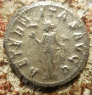 EF for Type Trebonianus Gallus Silver Antoninianus.  Rome,  AD 251 - 253.  Eternity 5