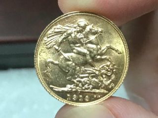 1910 C Canada Edward VII Gold Sovereign MS,  or better 3