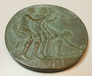Society Of Medalists 1931 3rd Issue Hopi Payer For Rain Green Patina Bronze C1 4