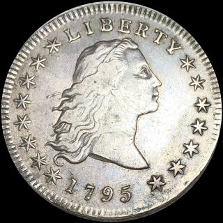 1795 Flowing Hair Dollar Bust LIGHTLY CIRCULATED Silver XF Scarce Collectible NR 2