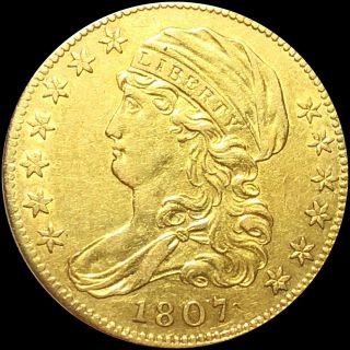 1807 Capped Bust Half Eagle HIGHLY UNCIRCULATED High End $5 Gold Gem ms bu NR 3