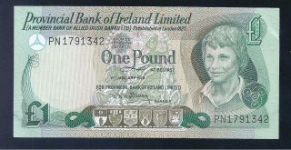 Northern Ireland,  1979,  Provincial Bank,  £1 Pound,  P - 247b,  Crisp Aunc