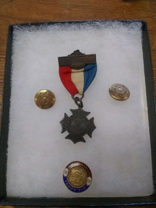 Vintage Old Guard Of The Gate City Guard Medal,  Atlanta Georgia 1911 W/buttons