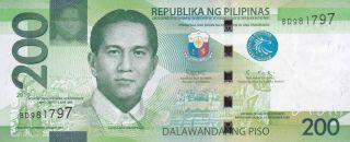2019 Philippine 200 Pesos Ngc Duterte/diokno (sign) Uncirculated Banknote