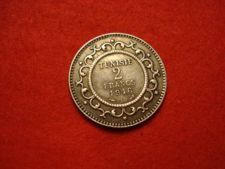 Tunisia 2 Francs 1916 Vf