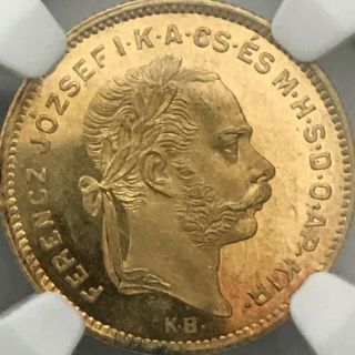 1870 4 Forint / 10 Francs Mark: Kb.  " R "