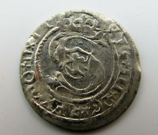 1599 Poland Sigismund Iii Silver Solidus Riga