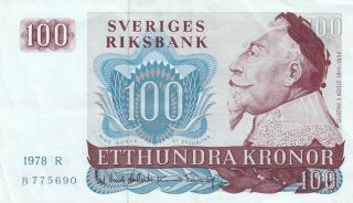 Sweden 100 Kronor 1978 - Sveriges Riksbank