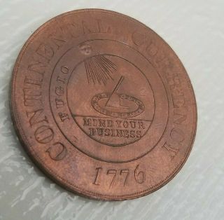 1776 Continental Currency Coin - Authentic Bashlow Restrike Rare