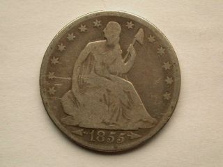 1855 - O Seated Liberty Half Dollar