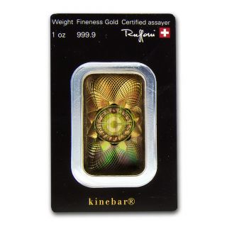 1 Oz Gold Bar - Argor - Heraeus Kinebar Design (in Assay) - Sku 67496