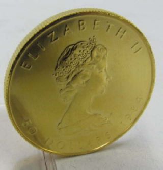 1984 Canada Gold Maple Leaf 1 Oz $50.  9999 Fine Gold Bu Uncirculated Gold Coin
